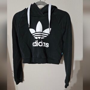Adidas Black Cropped Hoodie
